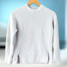 Lululemon Merino Wool Blend Ribbed Crewneck Sweater Womens 2 Gray