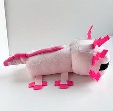 Axolotl Plüschtier im Minecraft-look pink ro...
