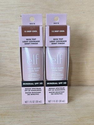 2-elf 15 Deep Cool Halo Glow Skin Tint Mineral SPF 50 Water Resistant- Exp 2/27
