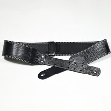 RIGHT ON Top-of-the-Line Genuine Leather Guitar Strap, Crafted in Spain - 2.3"