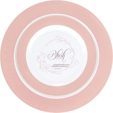 Plasticpro 32 Piece Combo Disposable Plates Set, 16 7in and 16 10in White