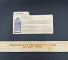 Vintage 1985 GI Joe Snake Eyes v2 Peach File Card