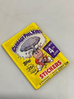 Garbage Pail Kids 4th Series Topps 1986 5 Sticker Bubble Gum Pack Sealed Neu - Bild 1 von 4