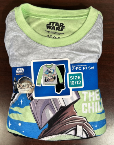 Ensemble de sommeil pyjama flanelle multicolore Star Wars bébé Yoda garçon 2 pièces taille 10/12 - Photo 1 sur 4