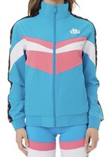 Kappa Women Football Cimanhi Track Jacket Blue Pink Black White Size S Nwt
