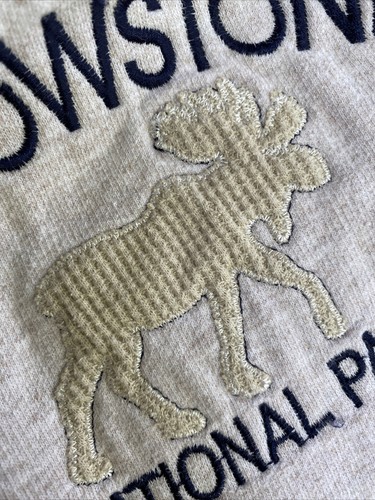 Vtg Ragwear USA Yellowstone Moose Long Sleeve Hoodie Child Size 5 - Picture 6 of 9