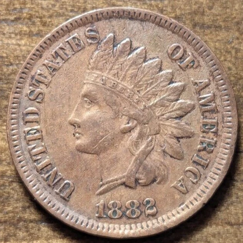 1882 Indian Head Cent Penny Extra Fine XF Old Cleaning?