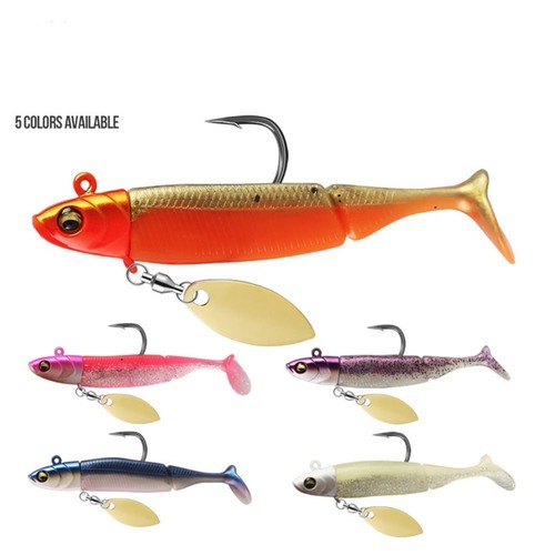 Silicone Soft Bass Bait With Lead Hook Artificial Soft Plastic Bait Fishing