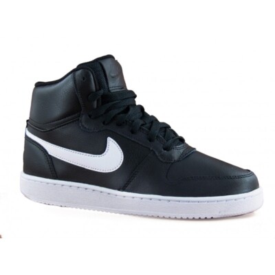AQ1778-001 Nike Ebernon Mid Frauen Sneaker Sportschuhe Schwarz Freizeitschuhe