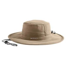 NWT Mission Cooling Boonie Hat One-Size Khaki UPF 50 Perforated Mesh Breathable