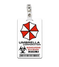 Resident Evil Umbrella Corp Bioweapons Division Level 5 Plastic ID Badge PVC