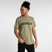 Caterpillar Logo Graphic Original Fit T-Shirt 2510410-USA Marshland Men's NEW