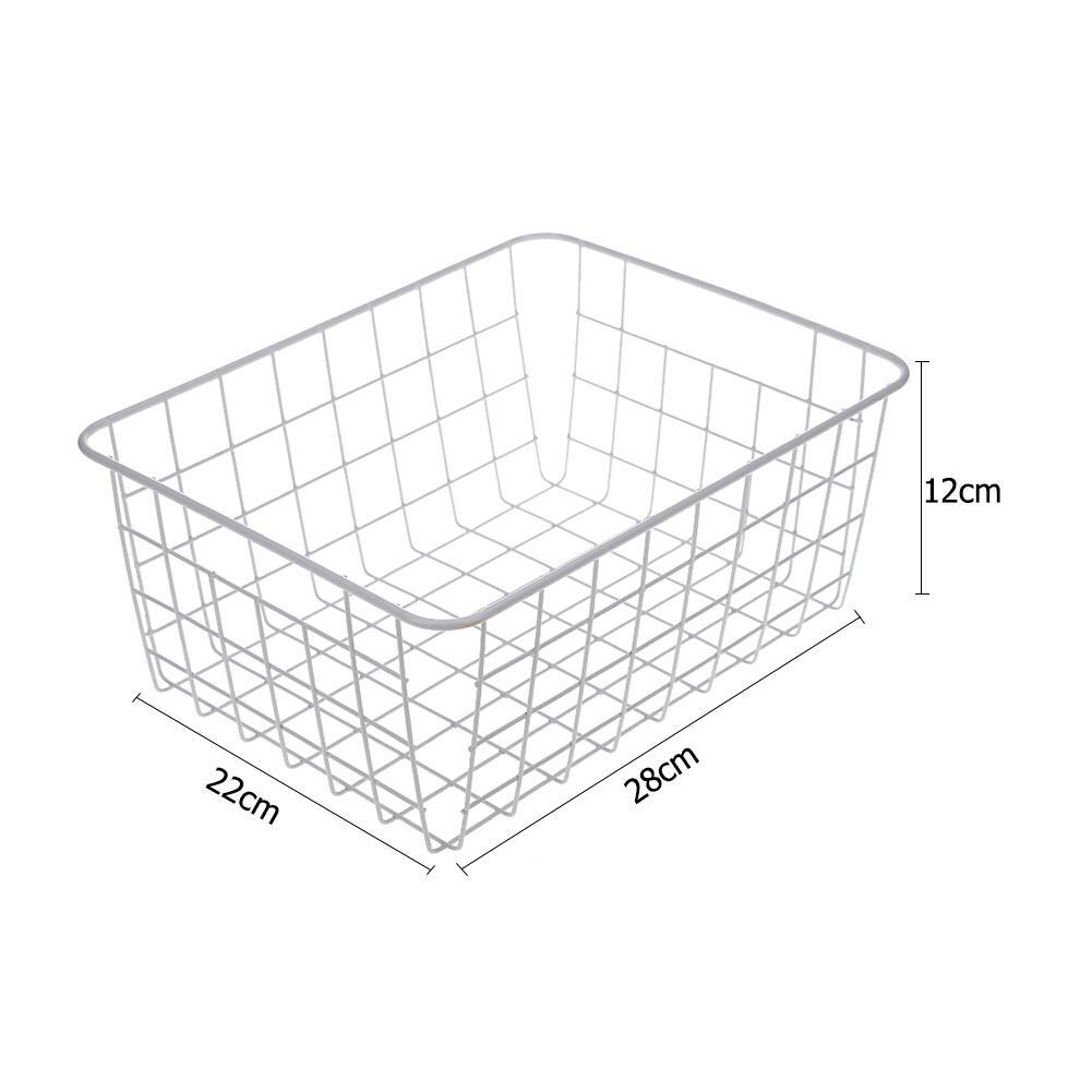 Iron Art Storage Basket Home Desktop Metal Sundries Organizer Container