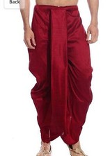 Men's Dhoti  Silk Dhoti  Party Wear Dhoti  Stretchable Salwar for Pooja
