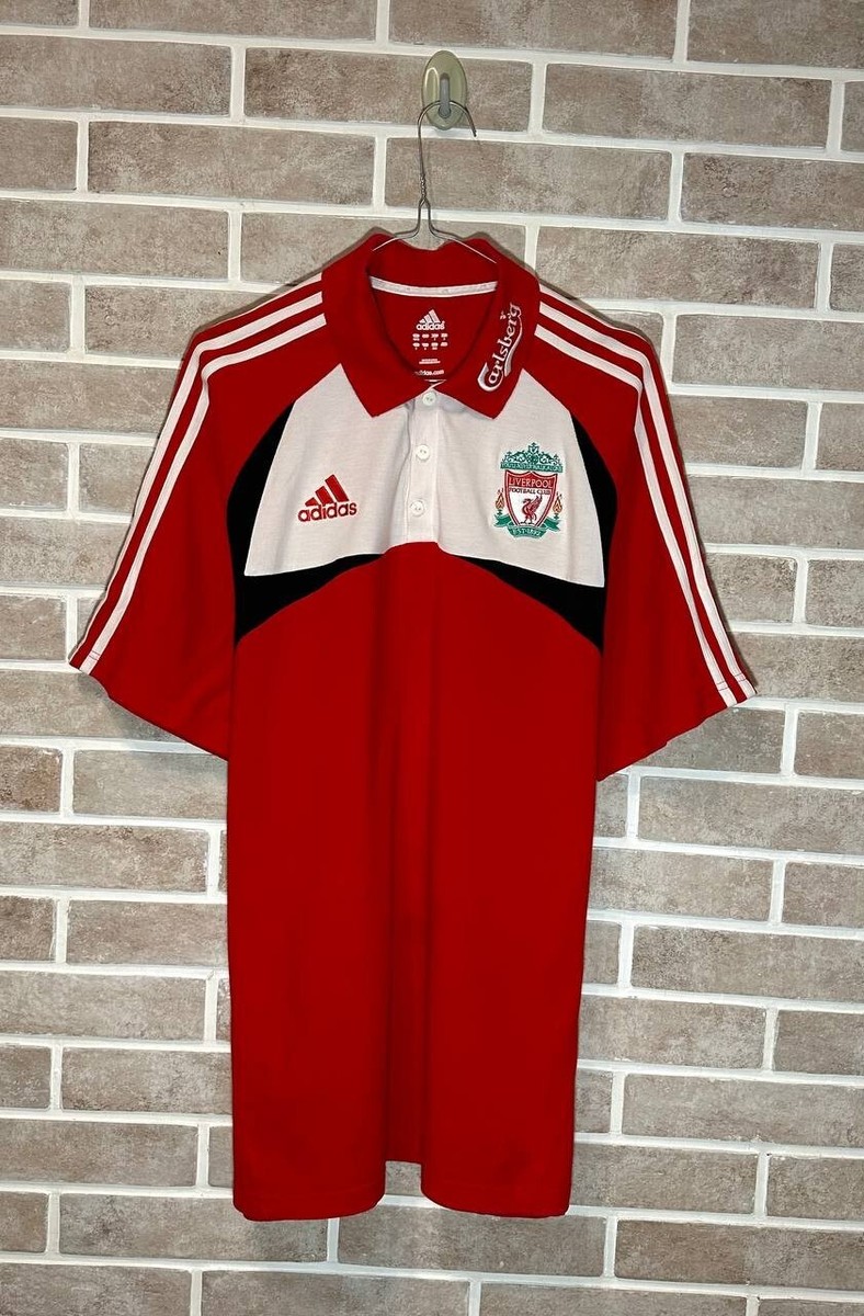 Liverpool Football Club CARLSBERG Adidas Embroidered Red Polo