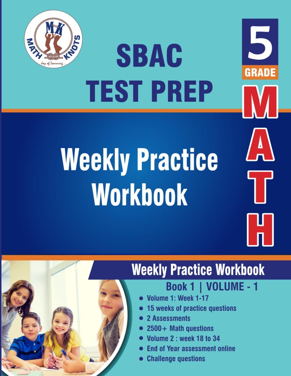 5th Grade Math : SBAC Test Prep : Weekly Practice WorkBook Volume | eBay