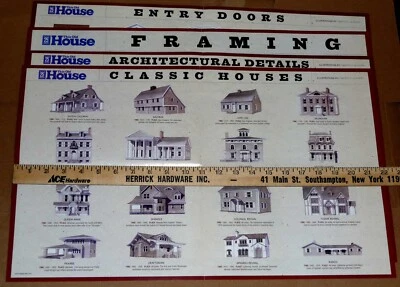 FOUR ARCHITECTURAL POSTERS FROM THIS OLD HOUSE SUITABLE ARCHITECT / REAL ESTATE - Image 1 of 4