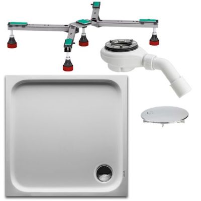 Duravit D-Code Duschwanne 80x80cm 720101 Acryl inkl. Duschwannenfuß u. Ablauf