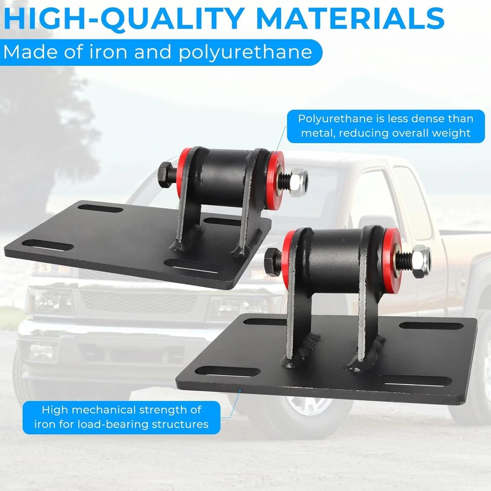 US For Chevrolet Colorado GMC Canyon 2004-2012 & 05-10 LS Swap Mounts Gen3 Gen4 - Image 3 of 4
