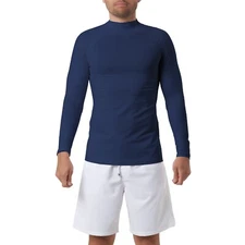 Mens Long Sleeve Plus Size Rash Guard Shirt Rashie 3XL 4XL 5XL 6XL 7X 8X/ LRPLRL