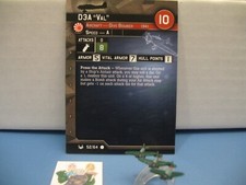 Axis Allies War at Sea BASE SET D3A "Val" 52/64 with card