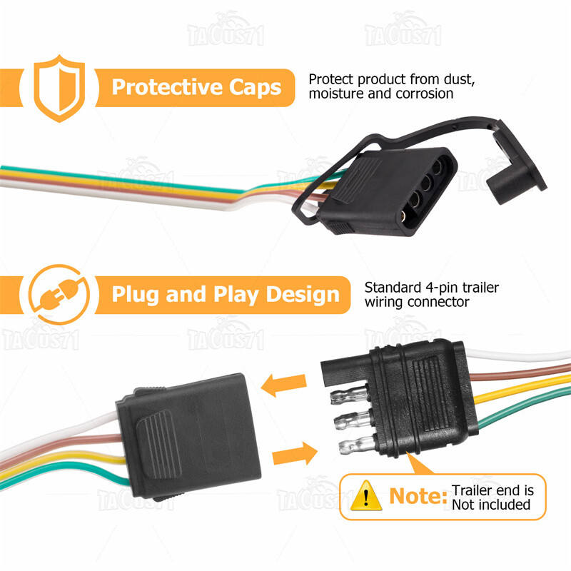 For Jeep Patriot 0809 10 11 12 13 14 15 16 17 Trailer Wiring Harness Kit 4Pin eBay