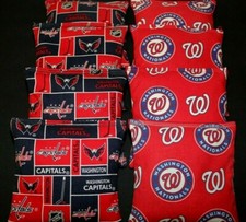 Cornhole Bean Bags WASHINGTON NATIONALS  CAPITALS 8 ACA Reg Corn Toss Bags Fans