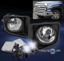 FOR 2014-2016 TOYOTA TUNDRA PICKUP BUMPER CHROME FOG LIGHTS W/8K HID KIT+SWITCH
