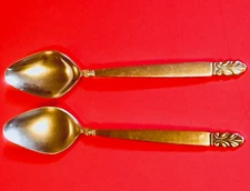 International Deluxe Norse Satin 2- Place Oval Soup Spoons 7 1/4"