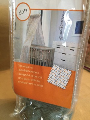 Argington BamBam Organic Bassinet Drape Spots Gray cotton new