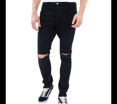 NEW One Teaspoon Black Punk Mr. Bones Men s Skinny Jeans Size 30 R