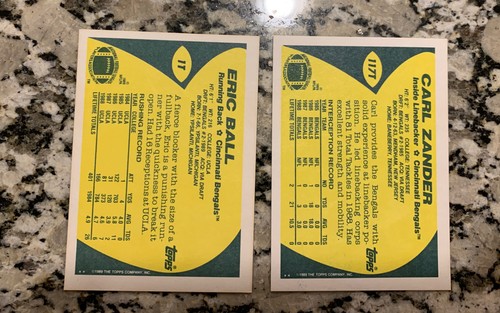 1989 Topps Traded Cincinnati BENGALS Team Set From Set Break Football 1t 117t - 第 2/2 張圖片