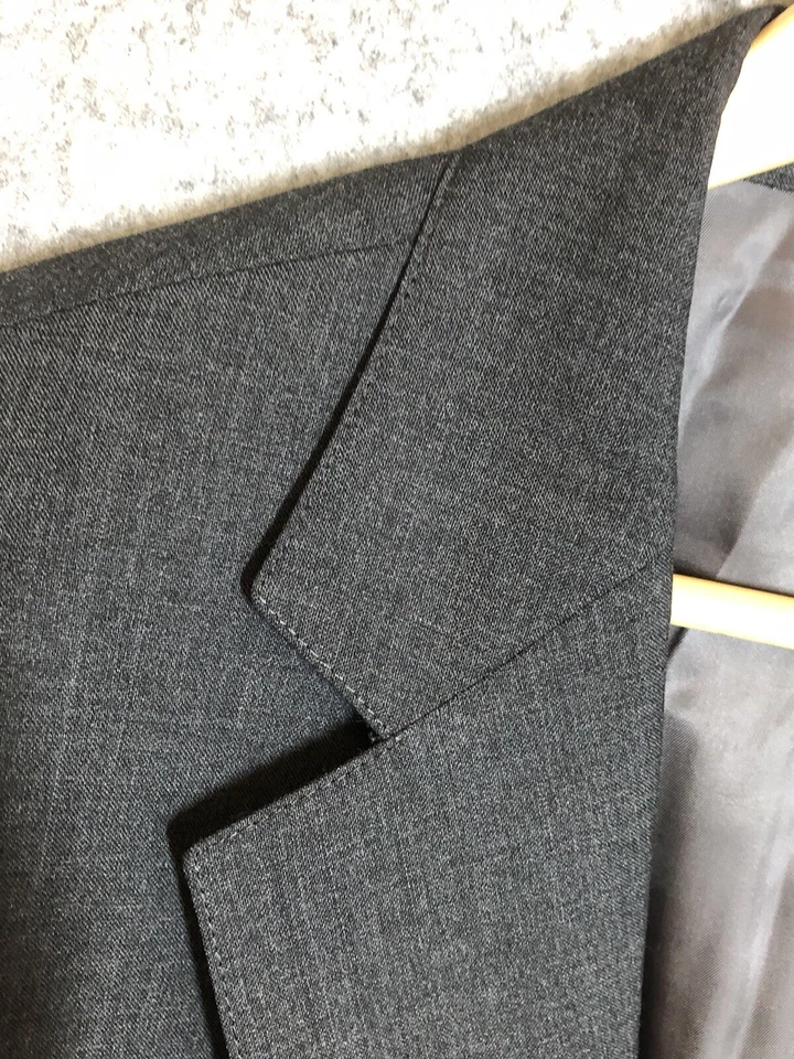 J. Prensa Blazer Abrigo Deportivo 50L Negro Pressclusivo Nueva Zelanda Lana Clásico Foto 2 de 4