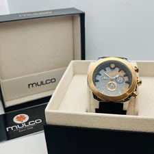 Mulco M10 Men's Chronograph 48mm Rose Gold Blue Dial Watch MW5-3810-023