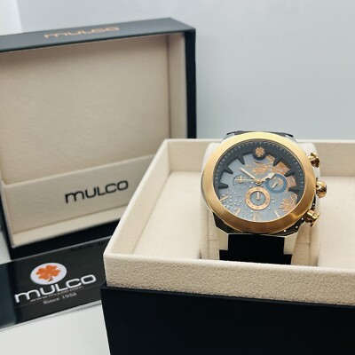 Mulco M10 Men's Chronograph 48mm Rose Gold Blue Dial Watch
