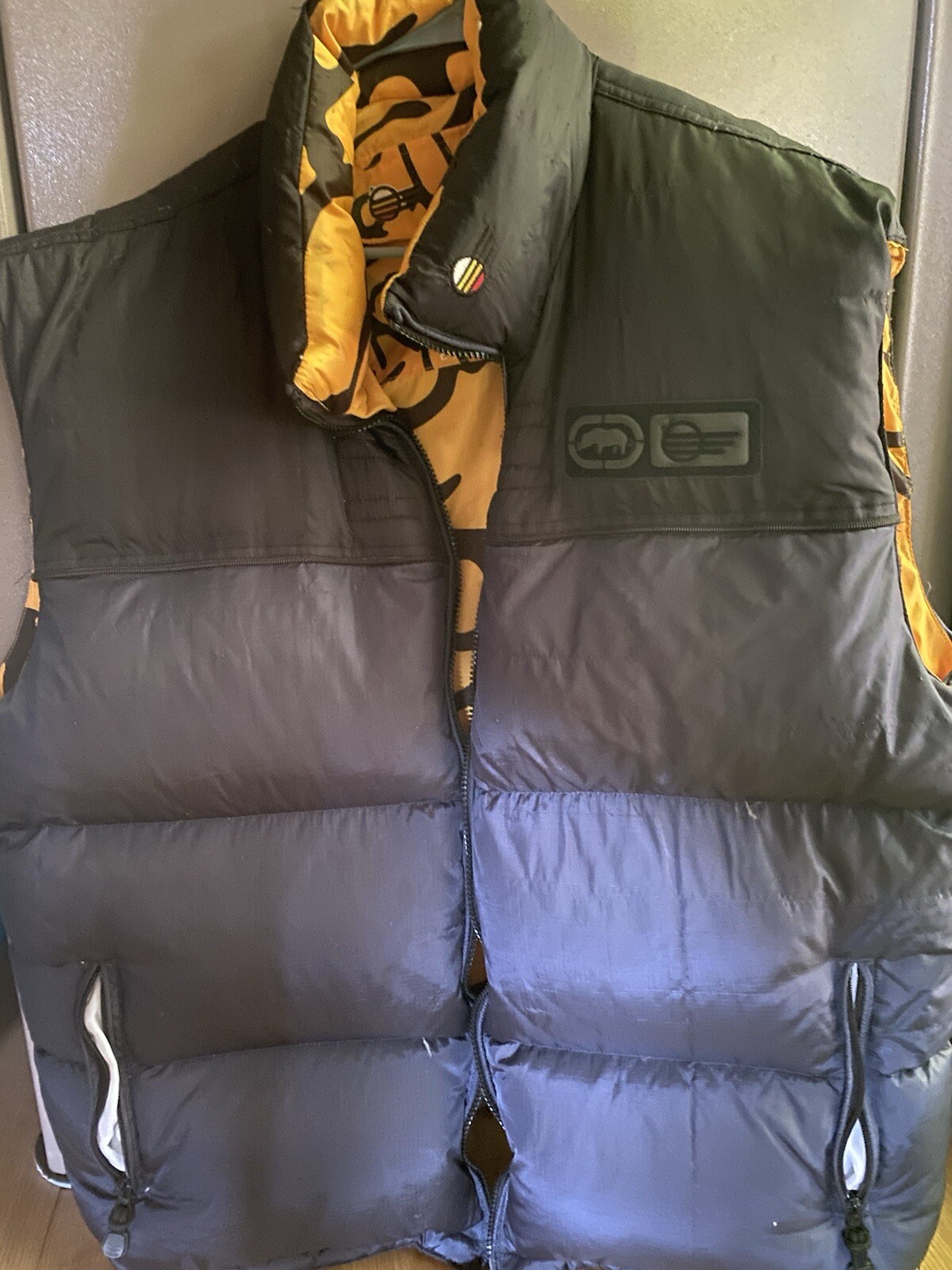 Vintage 90s Reversible Ecko Function Puffer Vest … - image 1