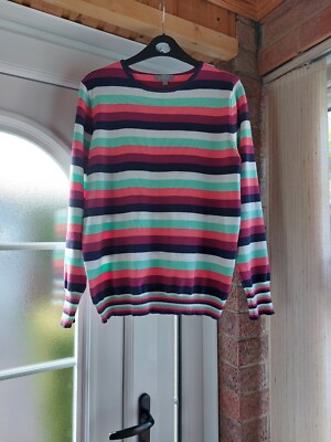 NUR REDUZIERT Gr. S teurer FIRST AVENUE warmer weicher mehrfarbiger Streifen Pullover