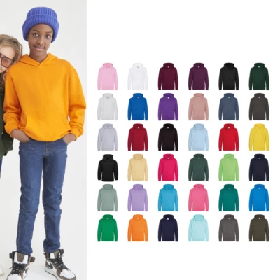 AWDIS JUST HOODS AWDis Kinder Hoodie - Jungen/Mädchen lässiges bequemes Kapuzensweatshirt | Alter 1-13