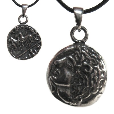 Apollo Olympian Pendant NEW Greek Roman Coin Pewter Amulet