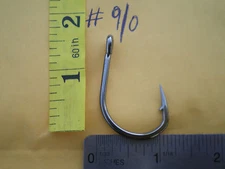 15 BIG GAME STAINLESS STEEL RIGGING/ASSIST HOOKS, #9/0 BLACK NICKEL