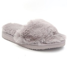 INC International Concepts Women Faux Fur Slide Slippers Yuri Size US 7M Grey