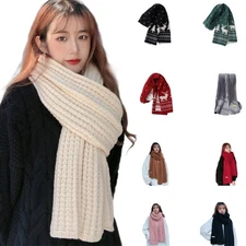 Cold Weather Neck Scarf Knitted Neck Wrap for Shopping Casual Wear Shawl Wrap