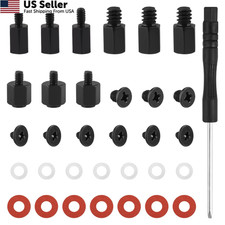 LuKaiSen 30PCS M.2 SSD Mounting Screws Kit, NVMe Screw 30Pcs Black