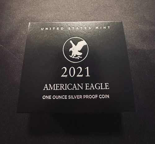 2021  One oz Silver American Eagle Proof "S" - OGP and COA (21EMN)