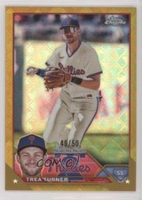 2023 Topps Chrome Logofractor Edition Gold Refractor 46/50 Trea Turner #103 0n64