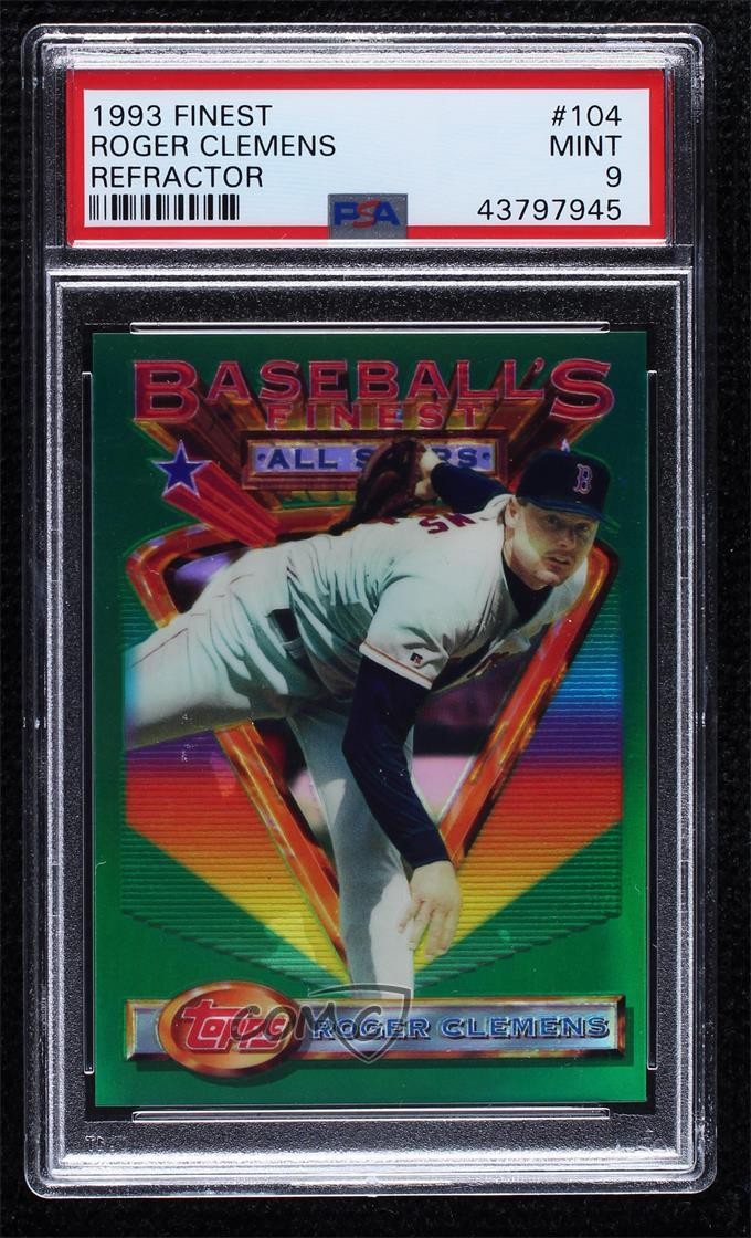 1993 Topps Finest Baseball's All-Stars Refractor Roger Clemens PSA 9 MINT 04b0