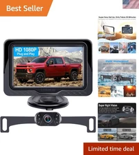 Effortless 15-Minute Setup - HD 1080P Waterproof Backup Camera for SUVs & Trucks