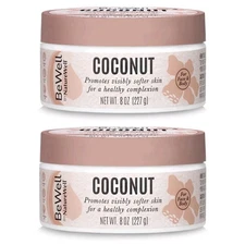 BeWell Coconut Soothing Cream Face & Body 8oz Each 2 Pack Moisturizing Skincare