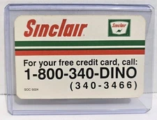 Vintage Sinclair Promotional Card  Advertisement for Credit Card 3.5" x 2.25"