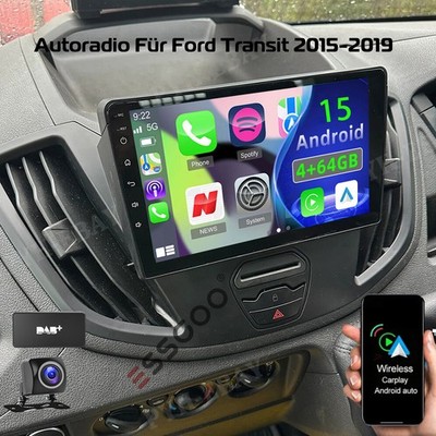DAB+ Für Ford Transit 2013-2019 Android 15 Autoradio GPS Navi CarPlay 4+64G RDS